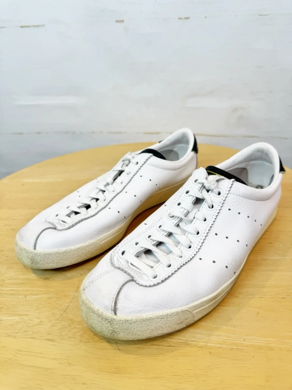 Adidas | White Leather Lacombe Lace-Up Sneaker, 8.5 - Picture 3 of 12